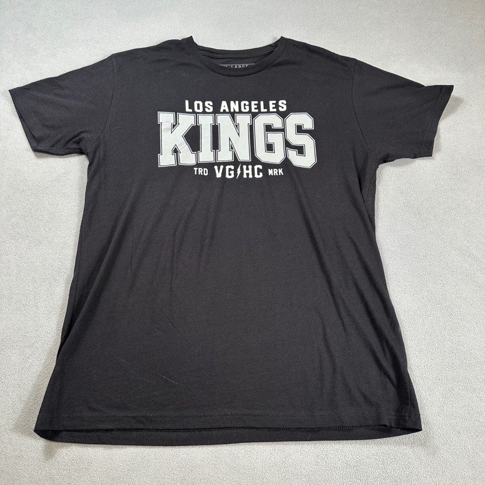 Los Angeles Kings T Shirt Mens XL Black VGHC Short Sleeve NHL Hockey Violent